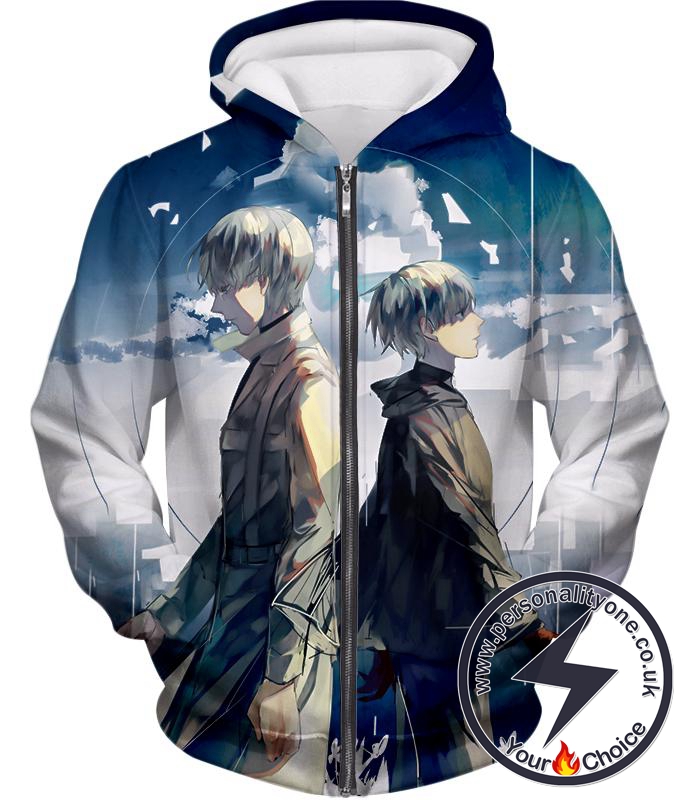 Tokyo Ghoul Legendary Arima Kishou X One Eyed Ghoul Ken Kaneki Cool Anime Zip Up Hoodie